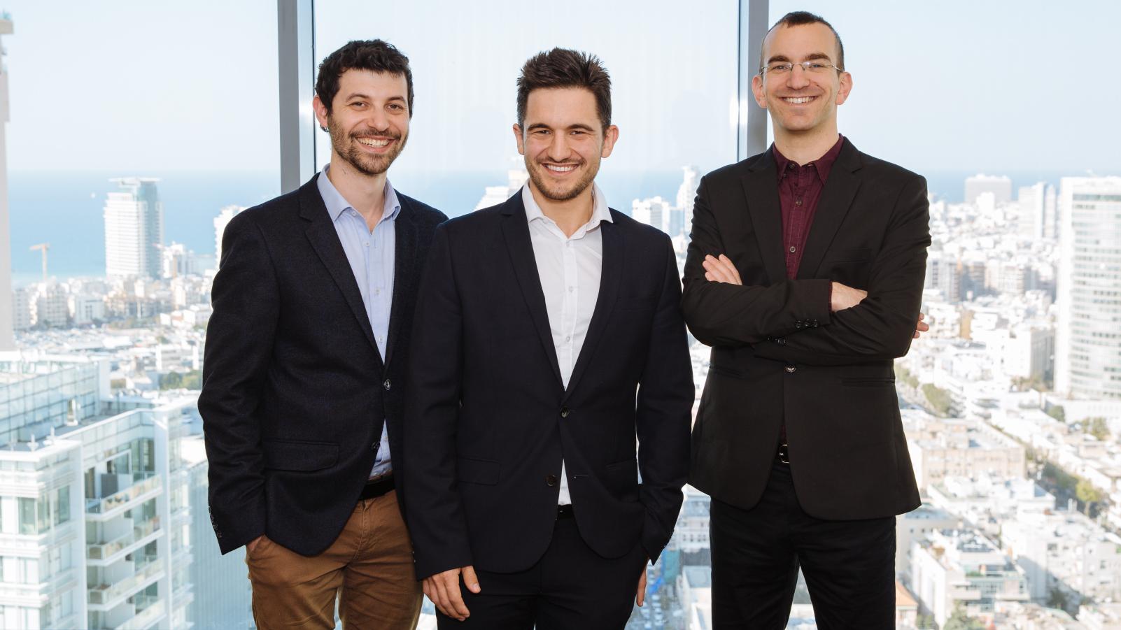 The Aidoc team, from left, Michael Braginsky, Elad Walach and Guy Reiner. (Photo: courtesy)