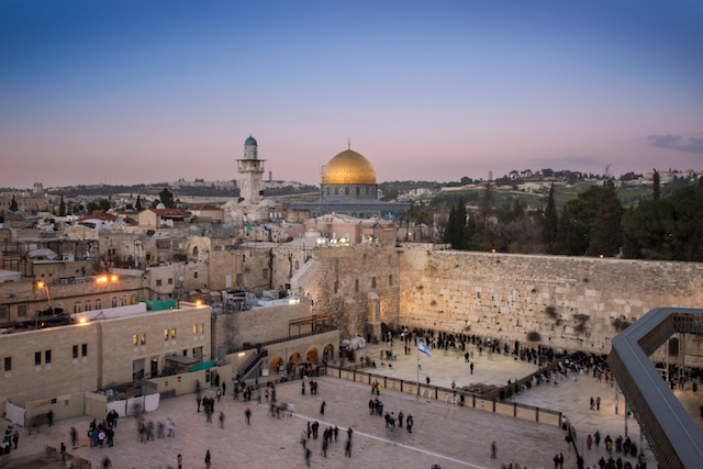 View of Western Wall Plaza, Jerusalem, Israel