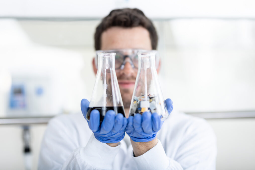 Plastic waste is converted BACK to its original oil form | Credit Hadar Dolan 